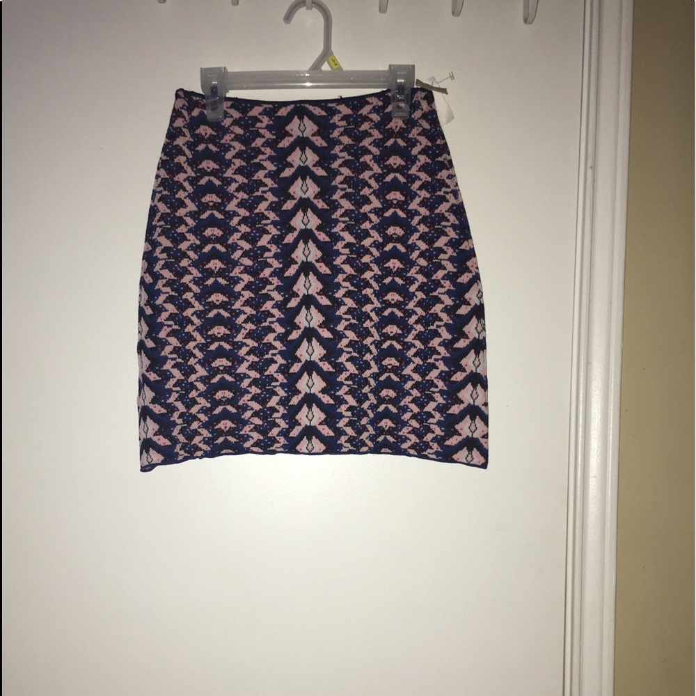 Rachel Roy geo print knit midi skirt